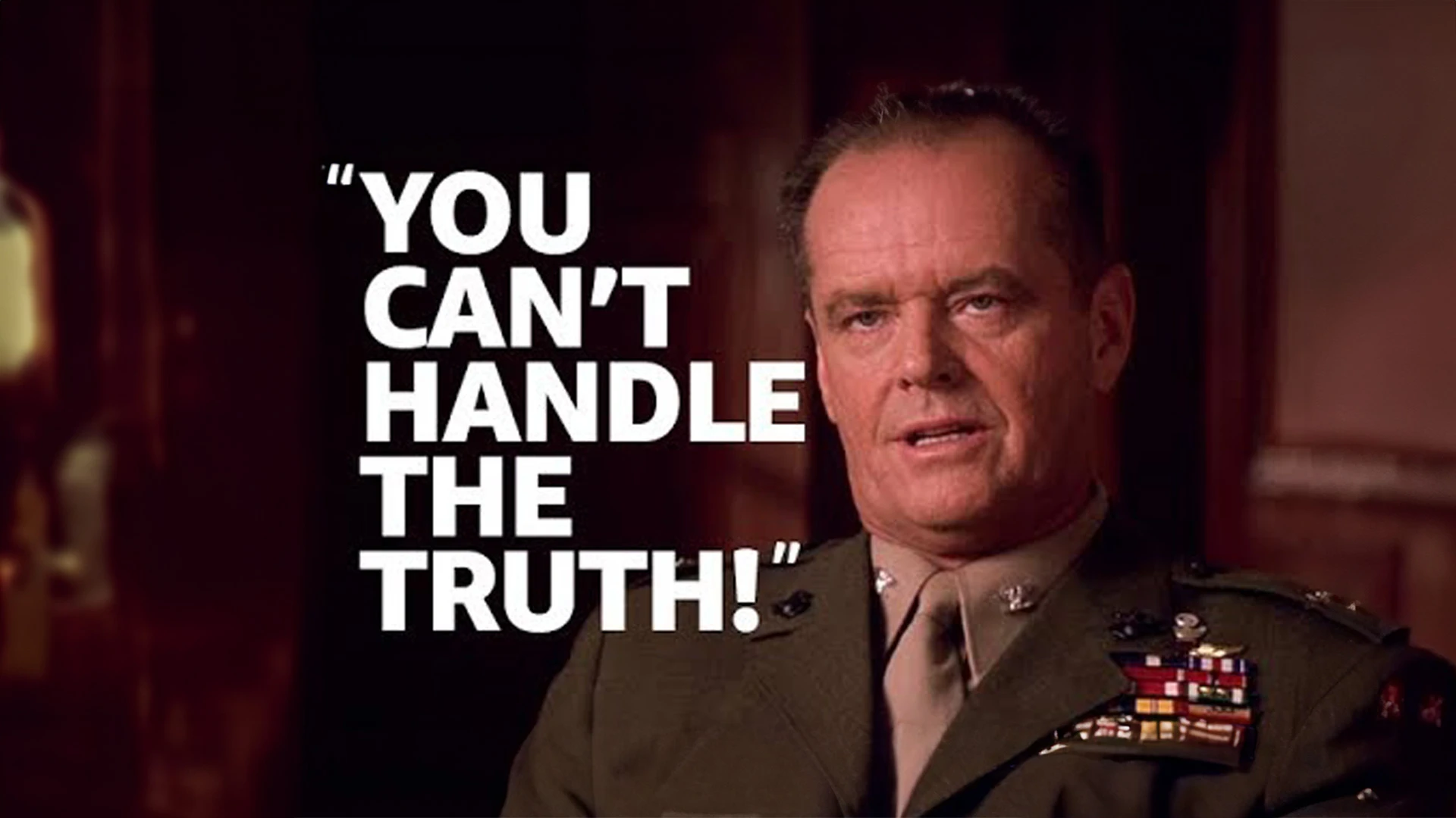 Jack Nicholson delivers a searing monologue in A Few Good Men (1992)
